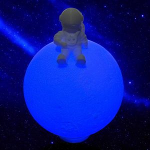 "Man on the Moon" Illuminated Lunar Globe